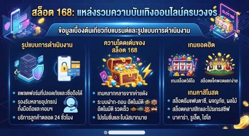 ความโดดเด่นของ สล็อต 168 และเกมยอดฮิต